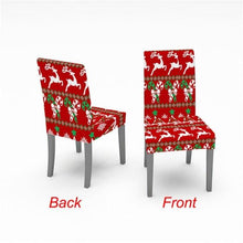 Load image into Gallery viewer, Christmas Chair Cover Stretch Spandex Digital Printed Silla Kitchen Dining Chair Covers Home Party Xmas Decor  Stretch Chair Cover for Dining Room Chair Protector Seat Cover Stretch Slipcover Christmas Bell Furniture For Living Room Ceremony Hotel
