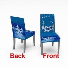 Load image into Gallery viewer, Christmas Chair Cover Stretch Spandex Digital Printed Silla Kitchen Dining Chair Covers Home Party Xmas Decor  Stretch Chair Cover for Dining Room Chair Protector Seat Cover Stretch Slipcover Christmas Bell Furniture For Living Room Ceremony Hotel
