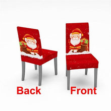 Load image into Gallery viewer, Christmas Chair Cover Stretch Spandex Digital Printed Silla Kitchen Dining Chair Covers Home Party Xmas Decor  Stretch Chair Cover for Dining Room Chair Protector Seat Cover Stretch Slipcover Christmas Bell Furniture For Living Room Ceremony Hotel
