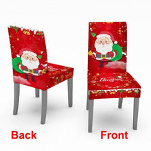 Load image into Gallery viewer, Christmas Chair Cover Stretch Spandex Digital Printed Silla Kitchen Dining Chair Covers Home Party Xmas Decor  Stretch Chair Cover for Dining Room Chair Protector Seat Cover Stretch Slipcover Christmas Bell Furniture For Living Room Ceremony Hotel
