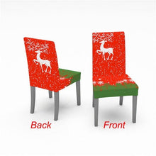 Load image into Gallery viewer, Christmas Chair Cover Stretch Spandex Digital Printed Silla Kitchen Dining Chair Covers Home Party Xmas Decor  Stretch Chair Cover for Dining Room Chair Protector Seat Cover Stretch Slipcover Christmas Bell Furniture For Living Room Ceremony Hotel
