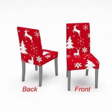 Load image into Gallery viewer, Christmas Chair Cover Stretch Spandex Digital Printed Silla Kitchen Dining Chair Covers Home Party Xmas Decor  Stretch Chair Cover for Dining Room Chair Protector Seat Cover Stretch Slipcover Christmas Bell Furniture For Living Room Ceremony Hotel
