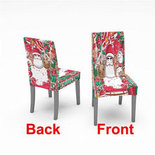 Load image into Gallery viewer, Christmas Chair Cover Stretch Spandex Digital Printed Silla Kitchen Dining Chair Covers Home Party Xmas Decor  Stretch Chair Cover for Dining Room Chair Protector Seat Cover Stretch Slipcover Christmas Bell Furniture For Living Room Ceremony Hotel
