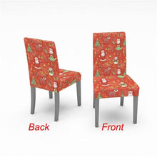 Load image into Gallery viewer, Christmas Chair Cover Stretch Spandex Digital Printed Silla Kitchen Dining Chair Covers Home Party Xmas Decor  Stretch Chair Cover for Dining Room Chair Protector Seat Cover Stretch Slipcover Christmas Bell Furniture For Living Room Ceremony Hotel
