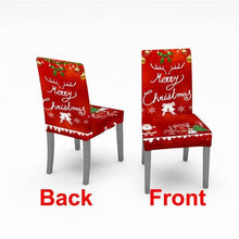 Load image into Gallery viewer, Christmas Chair Cover Stretch Spandex Digital Printed Silla Kitchen Dining Chair Covers Home Party Xmas Decor  Stretch Chair Cover for Dining Room Chair Protector Seat Cover Stretch Slipcover Christmas Bell Furniture For Living Room Ceremony Hotel
