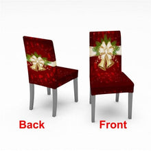 Load image into Gallery viewer, Christmas Chair Cover Stretch Spandex Digital Printed Silla Kitchen Dining Chair Covers Home Party Xmas Decor  Stretch Chair Cover for Dining Room Chair Protector Seat Cover Stretch Slipcover Christmas Bell Furniture For Living Room Ceremony Hotel
