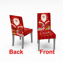 Load image into Gallery viewer, Christmas Chair Cover Stretch Spandex Digital Printed Silla Kitchen Dining Chair Covers Home Party Xmas Decor  Stretch Chair Cover for Dining Room Chair Protector Seat Cover Stretch Slipcover Christmas Bell Furniture For Living Room Ceremony Hotel
