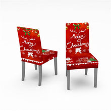 Load image into Gallery viewer, Christmas Chair Covers Santa Printed Elastic Stretch Dining Room Chair Slipcover Kitchen Seat Cover Spandex Home Decor chair Stretch Removable Washable Dining Room Chair Protector Slipcovers Christmas Decoration/Home Decor Dining Room Seat Cover
