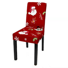 Load image into Gallery viewer, Christmas Decoration Set Stylish Christmas Chair Cover Decoration Jacquard Removable Washable Cushion Covers Armchair Modern For Home Banquet Hotel Spandex Holiday Parsons Chair Cover for Christmas Decoration Home Decor Ceremony Santa Claus
