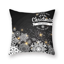 Load image into Gallery viewer, Christmas Decorations Snowflake Santa Claus Merry Christmas Cover Cushion Pillowcase Xmas Holiday Couch Pillows Rustic Christmas Decorations Winter Pillowcase for Living Room Home Happy New Year
