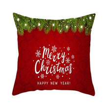 Load image into Gallery viewer, Christmas Decorations Snowflake Santa Claus Merry Christmas Cover Cushion Pillowcase Xmas Holiday Couch Pillows Rustic Christmas Decorations Winter Pillowcase for Living Room Home Happy New Year
