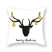 Load image into Gallery viewer, Christmas Decorations Snowflake Santa Claus Merry Christmas Cover Cushion Pillowcase Xmas Holiday Couch Pillows Rustic Christmas Decorations Winter Pillowcase for Living Room Home Happy New Year
