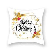 Load image into Gallery viewer, Christmas Decorations Snowflake Santa Claus Merry Christmas Cover Cushion Pillowcase Xmas Holiday Couch Pillows Rustic Christmas Decorations Winter Pillowcase for Living Room Home Happy New Year
