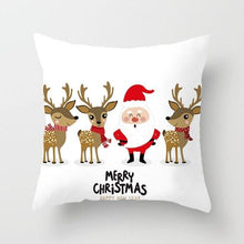 Load image into Gallery viewer, Christmas Decorations Snowflake Santa Claus Merry Christmas Cover Cushion Pillowcase Xmas Holiday Couch Pillows Rustic Christmas Decorations Winter Pillowcase for Living Room Home Happy New Year
