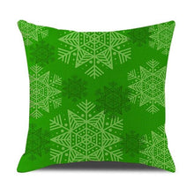 Load image into Gallery viewer, Christmas Green Stripe Pattern Cotton Linen Throw Pillow Christmas Stripe Pillow Cases Christmas Green Decorative Cushion Cover Cotton Linen Pillowcase Indoor Sofa Decorations Home Sofa Decorative Pillowcase 45X45CM
