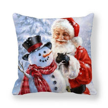 Load image into Gallery viewer, Christmas Ornaments Merry Christmas Decorations Throw Pillow Covers Santa Claus Snowman Merry Christmas Decorative Pillow Cases Home Decor Navidad Home Decor Cushion Cover Happy New Year 2022 45x45CM
