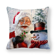 Load image into Gallery viewer, Christmas Ornaments Merry Christmas Decorations Throw Pillow Covers Santa Claus Snowman Merry Christmas Decorative Pillow Cases Home Decor Navidad Home Decor Cushion Cover Happy New Year 2022 45x45CM
