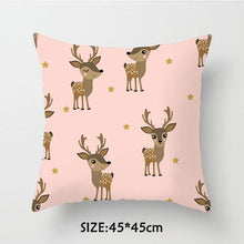 Load image into Gallery viewer, Christmas Pillowcase Tree Santa Claus Cushion Cover Christmas Pillow Case Decorative Santa Claus Xmas Throw Pillowcase Cotton Linen Square Cushion Pillow Covers
