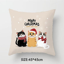 Load image into Gallery viewer, Christmas Pillowcase Tree Santa Claus Cushion Cover Christmas Pillow Case Decorative Santa Claus Xmas Throw Pillowcase Cotton Linen Square Cushion Pillow Covers
