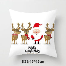 Load image into Gallery viewer, Christmas Pillowcase Tree Santa Claus Cushion Cover Christmas Pillow Case Decorative Santa Claus Xmas Throw Pillowcase Cotton Linen Square Cushion Pillow Covers
