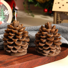 Load image into Gallery viewer, Christmas Pine Cones Candles Pine Cone Candles For Christmas Tree Shape Candle Scented Christmas Candle Christmas Decoration Candle Elk Christmas Tree Scented Candle Home Creative Gifts
