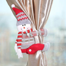 Load image into Gallery viewer, Christmas Plaid Curtain Buckle Santa Snowman Curtain Tiebacks Tie Rope Christmas Decor Curtain Buckle Bandage Curtain Tieback Santa Curtain Buckle Tieback Curtain Holder Fastener Doll Wine Bottle Topper For Home Window Decorations Christmas Ornaments
