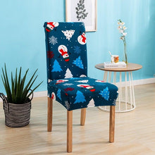 Load image into Gallery viewer, Christmas Printing Dining Chair Covers Modern Removable Anti-dirty Kitchen Seat Case Stretch Chair Slipcovers for Home Banquet Dining Room Chair Protector Seat Protector Slipcovers Stretch Removable Washable Printed Dining Chair Seat Covers for Kitchen
