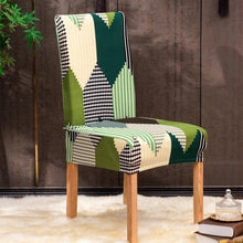 Load image into Gallery viewer, Christmas Printing Dining Chair Covers Modern Removable Anti-dirty Kitchen Seat Case Stretch Chair Slipcovers for Home Banquet Dining Room Chair Protector Seat Protector Slipcovers Stretch Removable Washable Printed Dining Chair Seat Covers for Kitchen
