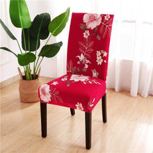 Load image into Gallery viewer, Christmas Printing Dining Chair Covers Modern Removable Anti-dirty Kitchen Seat Case Stretch Chair Slipcovers for Home Banquet Dining Room Chair Protector Seat Protector Slipcovers Stretch Removable Washable Printed Dining Chair Seat Covers for Kitchen
