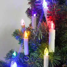 Load image into Gallery viewer, Christmas Tree Clip Candle Warm White Battery Operated Waterproof LED Flameless Taper Ivory Floating Candles with Remote Timer Ideal For Home Flameless Flashing With Remote And Suction Cup LED Candles For Halloween Birthday Garden Decoration
