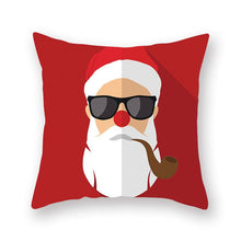 Load image into Gallery viewer, Christmas Xmas Red Pillow Case Tree Decoration Xmas Series Cushion Cover Case Pillow Zippered Square Pillowcase Santa Claus Cushion Cover Christmas Decorations For Home Snowman 45x45CM
