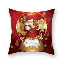 Load image into Gallery viewer, Christmas Xmas Red Pillow Case Tree Decoration Xmas Series Cushion Cover Case Pillow Zippered Square Pillowcase Santa Claus Cushion Cover Christmas Decorations For Home Snowman 45x45CM
