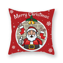 Load image into Gallery viewer, Christmas Xmas Red Pillow Case Tree Decoration Xmas Series Cushion Cover Case Pillow Zippered Square Pillowcase Santa Claus Cushion Cover Christmas Decorations For Home Snowman 45x45CM
