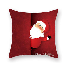 Load image into Gallery viewer, Christmas Xmas Red Pillow Case Tree Decoration Xmas Series Cushion Cover Case Pillow Zippered Square Pillowcase Santa Claus Cushion Cover Christmas Decorations For Home Snowman 45x45CM

