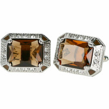 Load image into Gallery viewer, Vittorio Vico Big Rectangular Colored Crystal Cufflinks (CL73XX)
