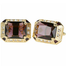 Load image into Gallery viewer, Vittorio Vico Big Rectangular Colored Crystal Cufflinks (CL73XX)
