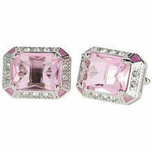 Load image into Gallery viewer, Vittorio Vico Big Rectangular Colored Crystal Cufflinks (CL73XX)
