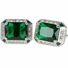 Load image into Gallery viewer, Vittorio Vico Big Rectangular Colored Crystal Cufflinks (CL73XX)

