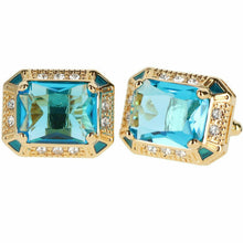 Load image into Gallery viewer, Vittorio Vico Big Rectangular Colored Crystal Cufflinks (CL73XX)
