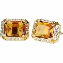 Load image into Gallery viewer, Vittorio Vico Big Rectangular Colored Crystal Cufflinks (CL73XX)
