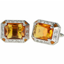 Load image into Gallery viewer, Vittorio Vico Big Rectangular Colored Crystal Cufflinks (CL73XX)
