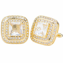 Load image into Gallery viewer, Vittorio Vico Square Colored Crystal Double Diamond Set Cufflinks (CL 75XX)
