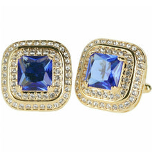 Load image into Gallery viewer, Vittorio Vico Square Colored Crystal Double Diamond Set Cufflinks (CL 75XX)
