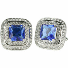 Load image into Gallery viewer, Vittorio Vico Square Colored Crystal Double Diamond Set Cufflinks (CL 75XX)
