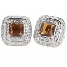 Load image into Gallery viewer, Vittorio Vico Square Colored Crystal Double Diamond Set Cufflinks (CL 75XX)
