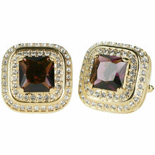 Load image into Gallery viewer, Vittorio Vico Square Colored Crystal Double Diamond Set Cufflinks (CL 75XX)
