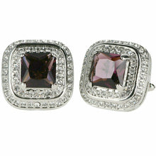 Load image into Gallery viewer, Vittorio Vico Square Colored Crystal Double Diamond Set Cufflinks (CL 75XX)
