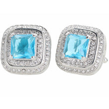 Load image into Gallery viewer, Vittorio Vico Square Colored Crystal Double Diamond Set Cufflinks (CL 75XX)
