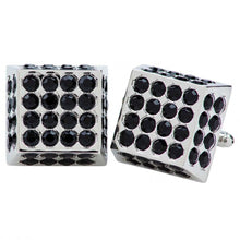 Load image into Gallery viewer, Vittorio Vico Square Studded Colored Crystal Cufflinks  (CL 76XX)
