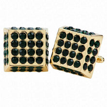 Load image into Gallery viewer, Vittorio Vico Square Studded Colored Crystal Cufflinks  (CL 76XX)
